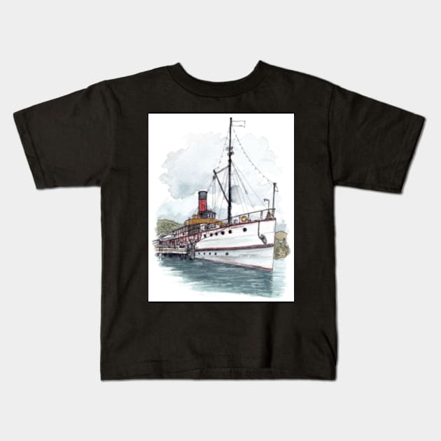 TSS Earnslaw - Queenstown Kids T-Shirt by tomnapper